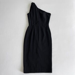 Dress the Population Tiffany One-Shoulder Midi Dress | Black | Size S | NWT